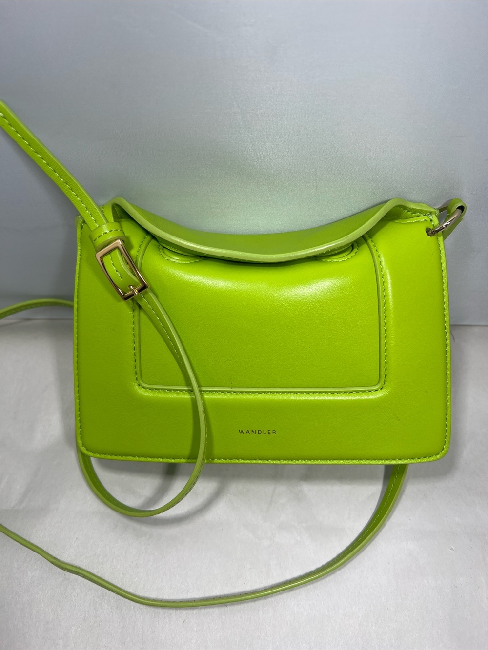 Wandler Lime Green Leather Crossbody Bag size Authentic